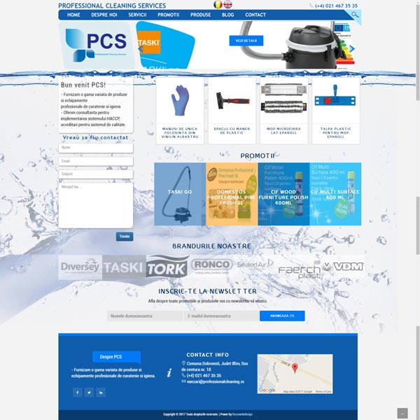 Web design & deszvoltare site prezentare produse